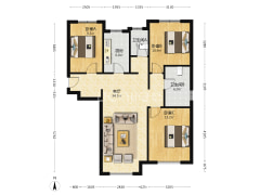 鸿坤新维港 3室1厅 南 北-涿州鸿坤新维港户型图
