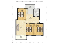 范阳路矿山局家属院南北通透三居-涿州矿山局家属楼南院户型图