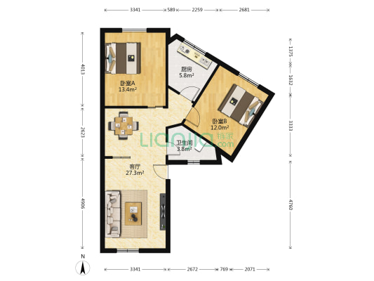红建路北段28号 2室1厅1卫 79平方