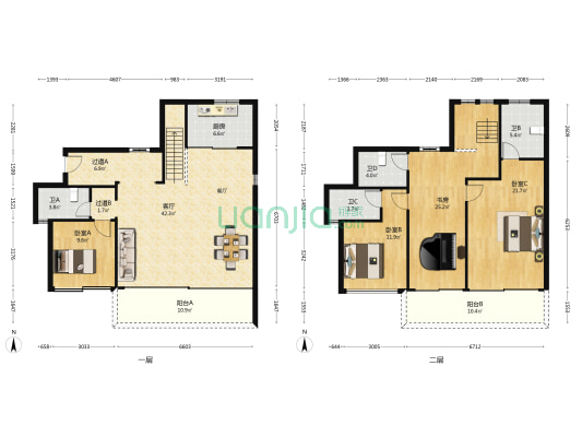 远达天荟云庭 4室1厅4卫 275平方