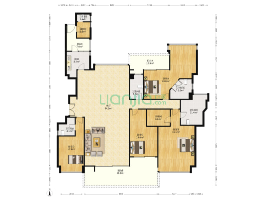 波托菲诺纯水岸十四期 4室1厅5卫 301平方