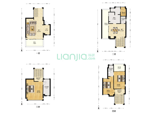 西海岸高尔夫温泉别墅 3室2厅3卫 168平方