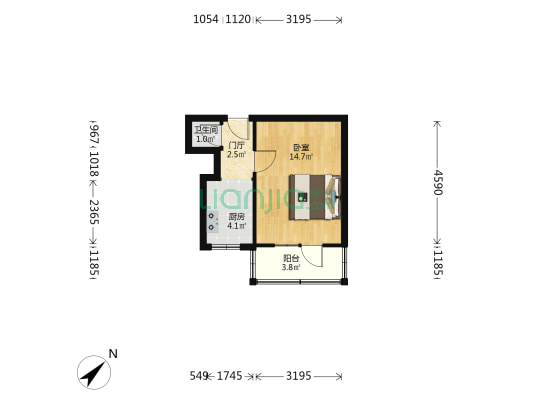 耕余里 1室0厅1卫 31平方