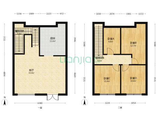 月兔阳光城 4室1厅0卫 118平方