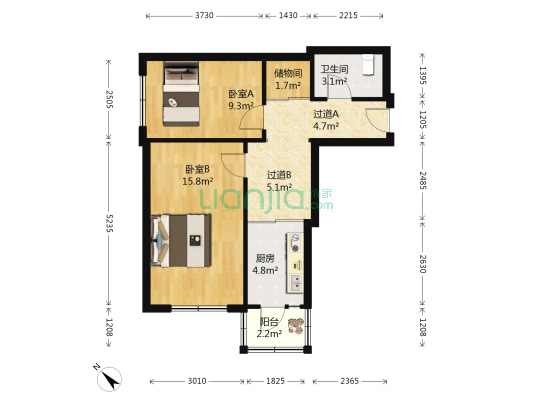 西桥小区 2室0厅1卫 57平方
