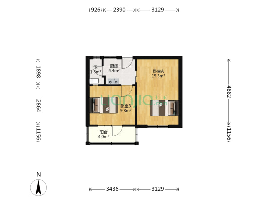 羊王庙 2室0厅1卫 40平方