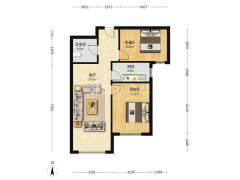 高楼层 14号楼 带装修 两居 03户 视野无遮挡 看房方便-涿州K2狮子城南区户型图