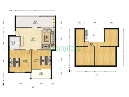 柳营花园东区 2室1厅1卫 82平方