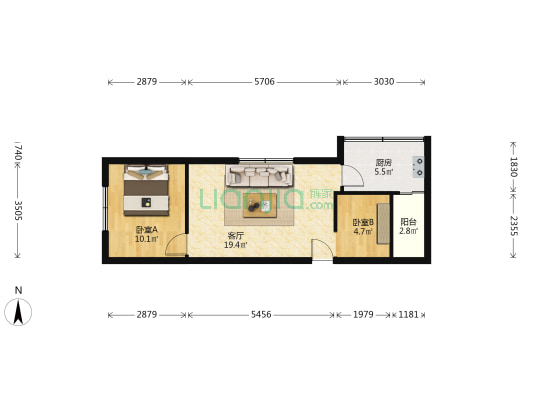 繁荣巷 2室1厅0卫 50平方