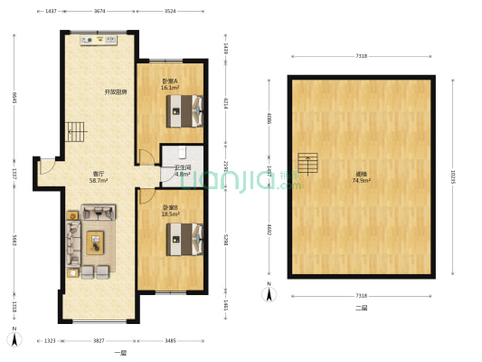同聚街 2室1厅1卫 156平方