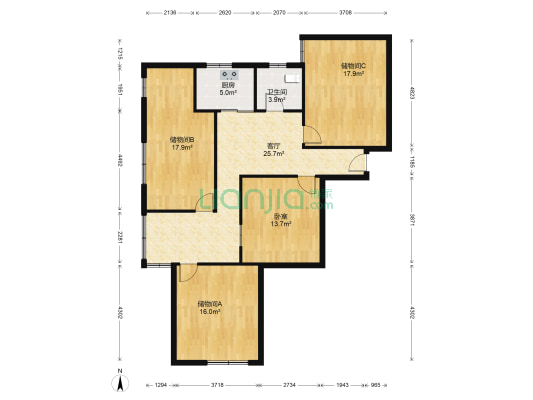 南洋公寓(成华) 1室1厅1卫 135平方