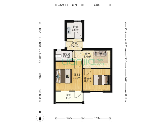 众善桥弄散盘 2室1厅1卫 44平方