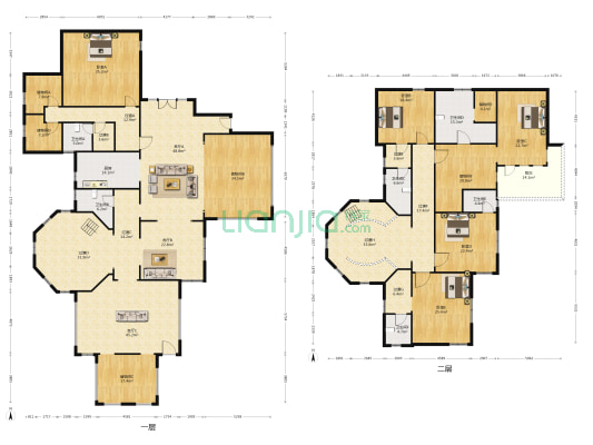 绿城青竹园 5室3厅6卫 641平方