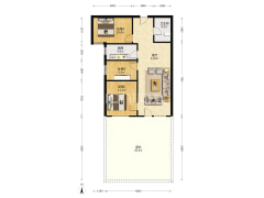 一层带小院，有装修拎包入住。。-涿州高铁新干线户型图