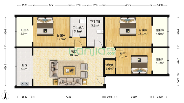新罗路49号二手房实景图