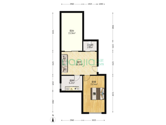 南洋新村 1室1厅1卫 28平方