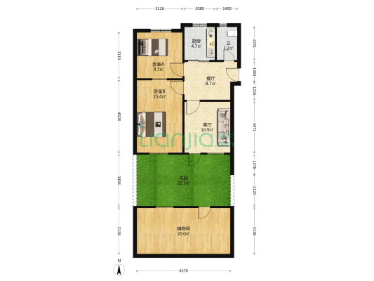 西环城路北段14号院 2室2厅1卫 69平方