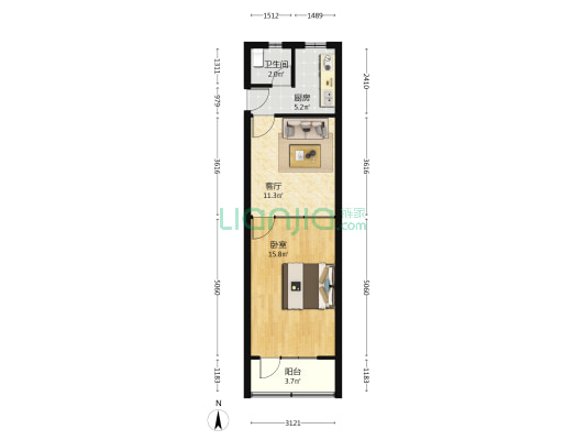 平型关路245弄 1室1厅1卫 47平方