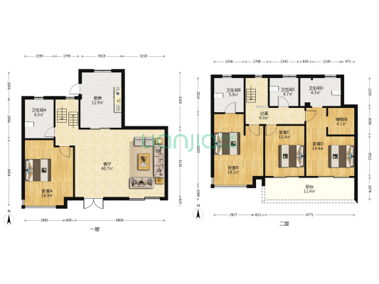 港龙铂樾府 4室1厅4卫 208平方