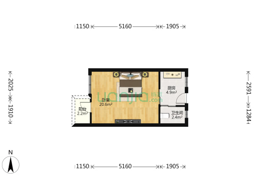 驿生路50号 1室0厅1卫 97平方