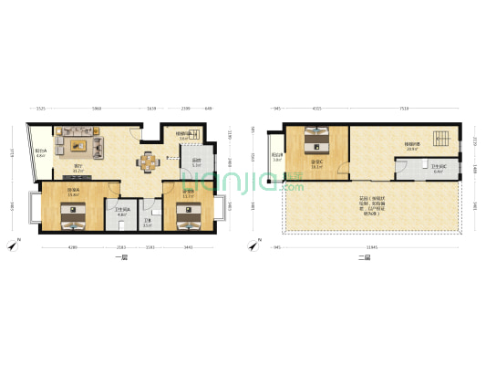 宜嘉花园 3室1厅3卫 147平方