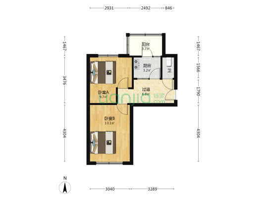 葵花路 2室0厅1卫 49平方