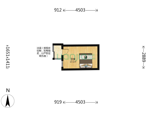 三眼井胡同 1室0厅0卫 14平方