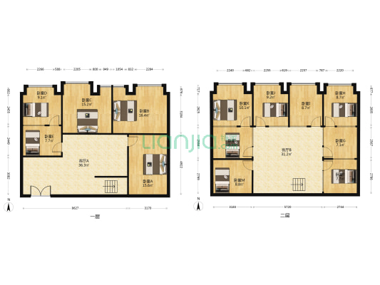 IFC国际金融中心 13室2厅0卫 83平方