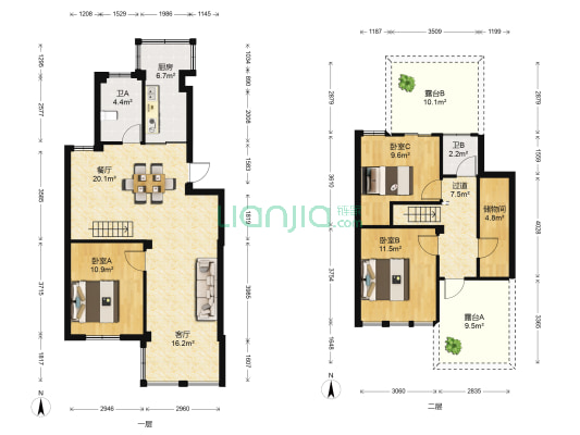 九曲小区二期 3室2厅2卫 108平方