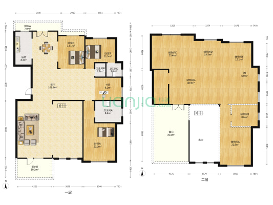 瑬莊 4室1厅3卫 383平方