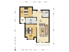 香邑溪谷，精装自住全阳两居室，中高楼层，视野开阔.-涿州香邑溪谷户型图