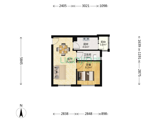 仁和街115号 1室1厅1卫 40平方