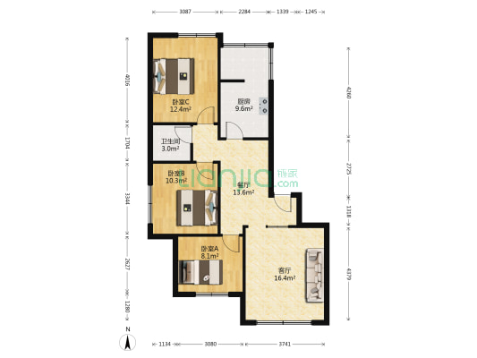 四通巷37号 3室2厅1卫 93平方