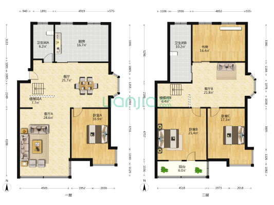 锦绣江南 4室3厅2卫 237平方