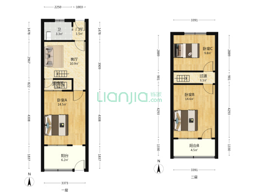 中街116弄 3室1厅1卫 82平方