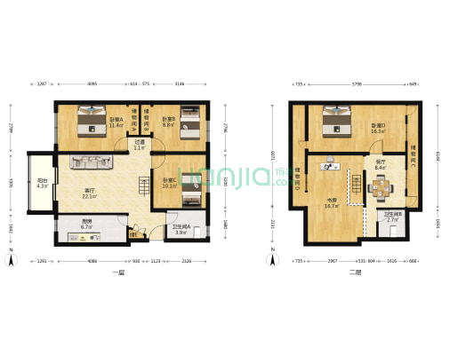 广安门小区 5室2厅2卫 143平方