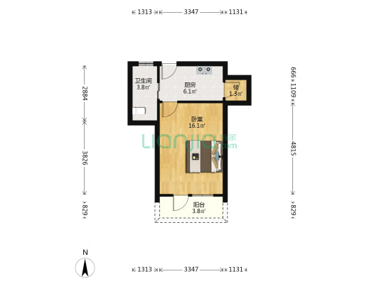马泾桥四村 1室0厅1卫 38平方