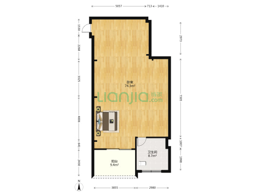 佳润小区 1室0厅1卫 104平方