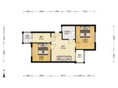 ：粮食局东关  南北户型，近三义近双塔，交通便捷-涿州粮食局东关小区户型图