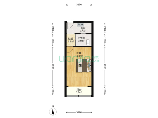 制造局后街24-28号 1室0厅1卫 35平方