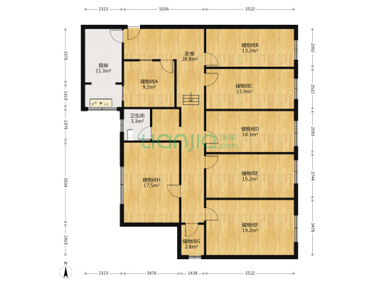 东府花园 1室0厅1卫 166平方