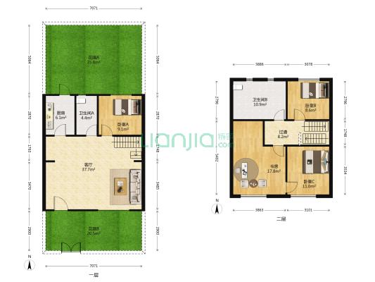 融创融公馆 4室1厅2卫 142平方