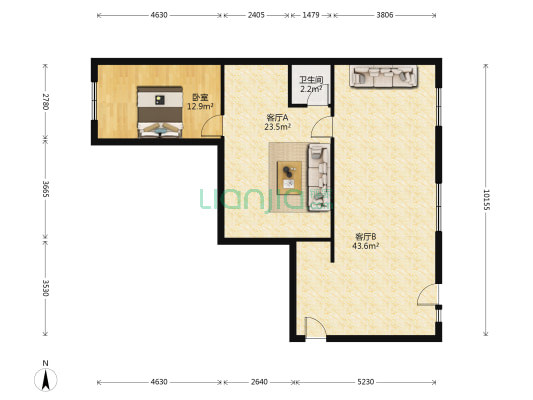 文兴街51号 1室2厅1卫 114平方