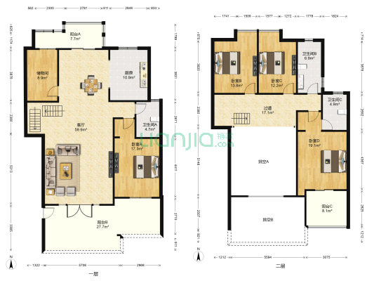 博苑象湖茗居 4室1厅3卫 230平方