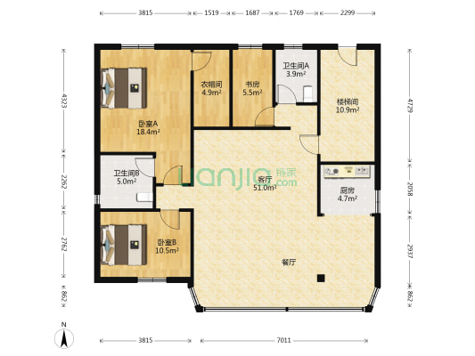 黄编村 3室1厅2卫 368平方