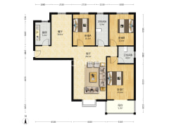 水岸花城 3室2厅 南 北-涿州水岸花城户型图