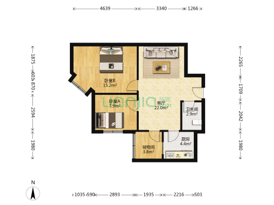 人和街+电梯房子+生活方便+10号线-户型图