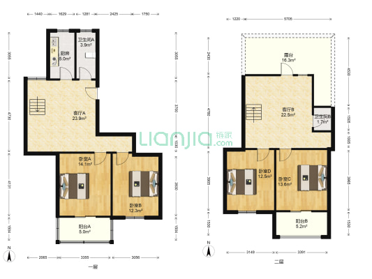 同庆小区北苑 4室2厅2卫 153平方