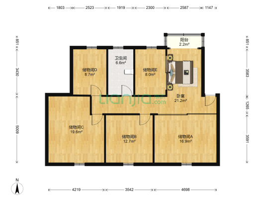 怡苑公寓 1室0厅1卫 240平方