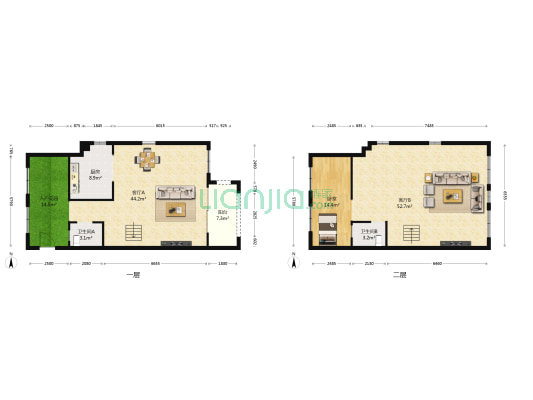 保利玺樾玺公馆 1室2厅2卫 144平方